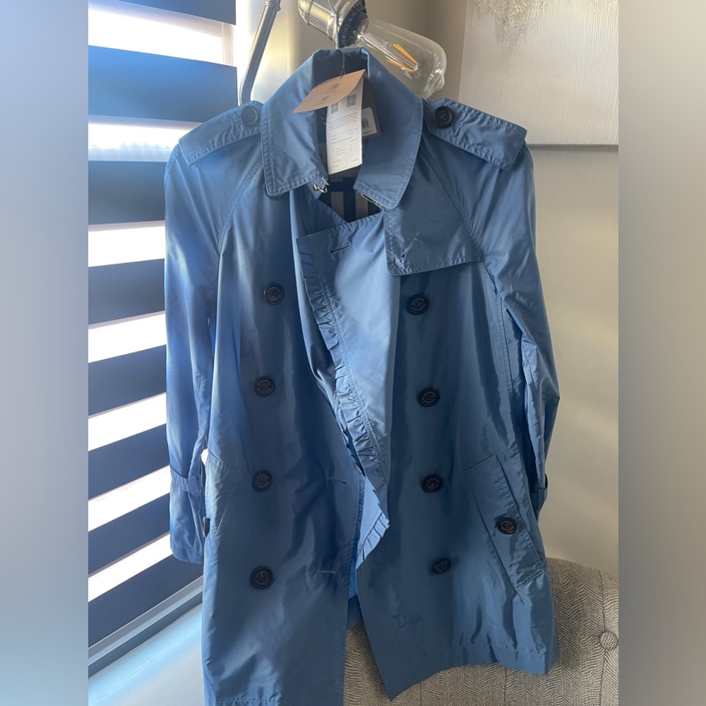 Burberry blue rain coat new with tags